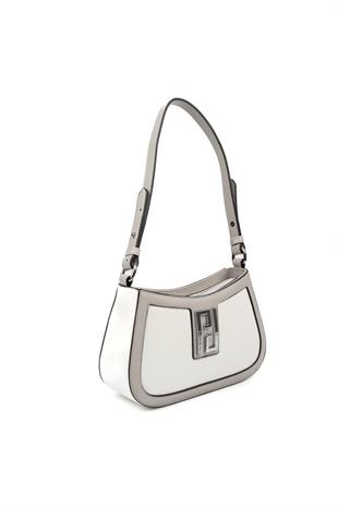 Silver & Polo SP1132 Kadın Çapraz Çanta Düz Beyaz-A.Gri