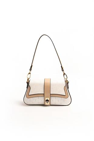 Silver & Polo SP1177 Kadın Omuz Çantası Logolu Sedef-S.Nut