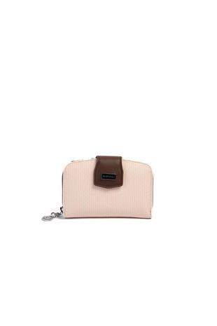 Silver & Polo SP874 Kadın Cüzdan & Kartlık Petek Bej-Kahve