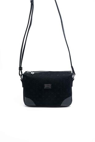 Silver & Polo SP784 Kadın Çapraz Çanta Fashion Siyah-Rugan Siyah