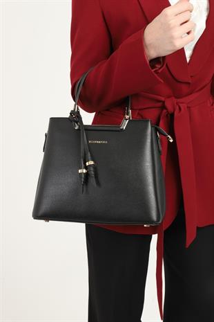 Silver & Polo SP969 Kadın El Çantası Düz Siyah-Siyah