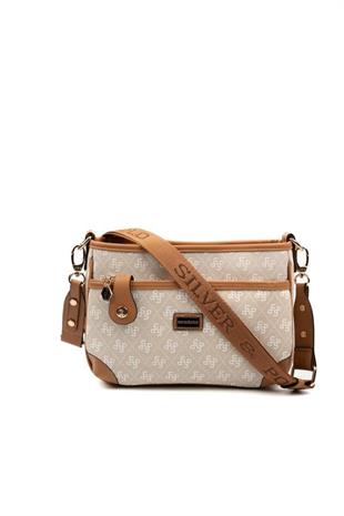 Silver & Polo SP1160 Kadın Çapraz Çanta Monogram Taş-A.Taba