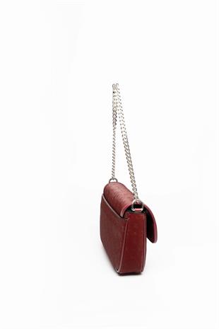 Silver Polo Bordo - Bordo Fashion Kadın Omuz Çantası SP1171