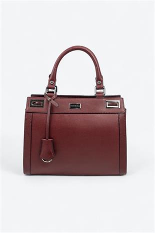 Silver & Polo SP1174 Kadın El Çantası Düz Bordo