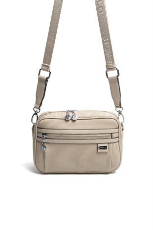 Silver & Polo SP1280 Kadın Çapraz Çanta Petek Kum Beji-Kum Beji