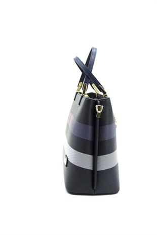 Silver & Polo SP924 Kadın El Çantası Ekose Lacivert