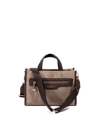 Silver & Polo SP1271 Kadın El Çantası Süet Vizon-Kahve