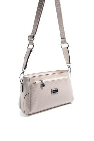 Silver & Polo SP1273 Kadın Çapraz Çanta Petek Krem-Bej