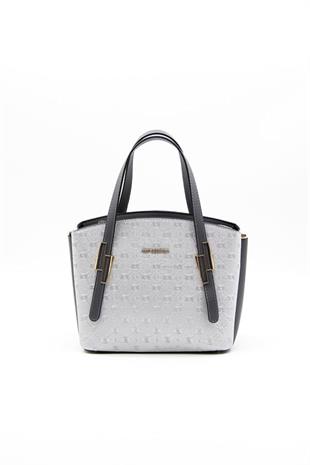 Silver & Polo SP1021 Kadın El Çantası Logolu A.Gümüş-Antrasit