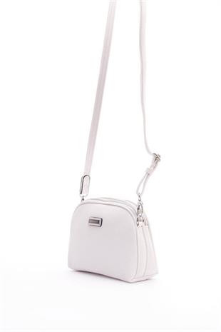 Silver & Polo SP765 Kadın Çapraz Çanta Petek Beyaz