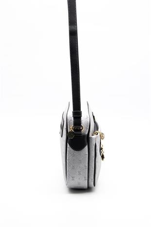 Silver & Polo SP491 Kadın Çapraz Çanta Logolu A.Gümüş-Antrasit