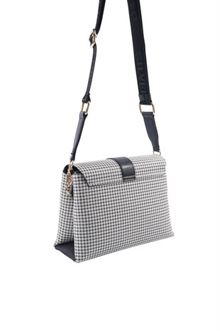 Silver & Polo SP1275 Kadın Çapraz Çanta King Desen Siyah