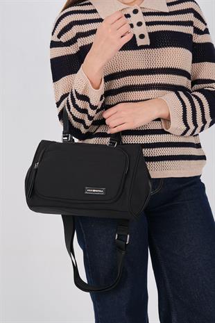 Silver Polo SP1227 Kadın Omuz Çantası Saten Siyah-Siyah