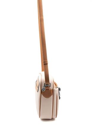 Silver & Polo SP753 Kadın Çapraz Çanta Petek Bej-A.Taba