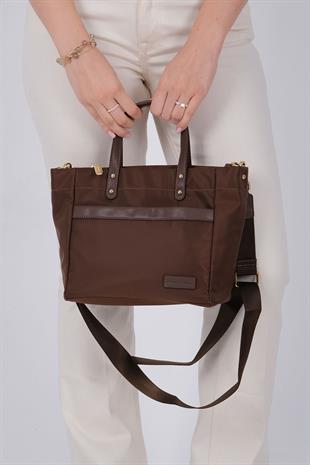 Silver & Polo SP1214 Kadın El Çantası Saten Kahve-Kahve
