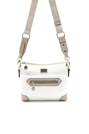 Silver & Polo SP1110 Kadın Çapraz Çanta Logolu Sedef-S.Nut