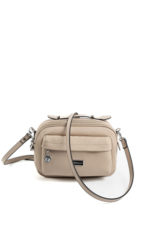 Silver & Polo SP1186 Kadın Çapraz Çanta Petek Kum Beji
