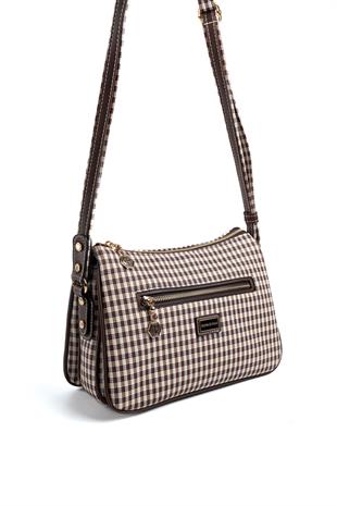 Silver & Polo Kahve Sarı - Kahve SP818 Kadın Çapraz Çanta