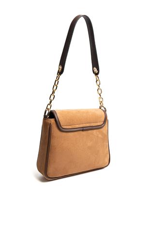 Silver & Polo SP1147 Kadın Omuz Çantası Süet Taba-Kahve