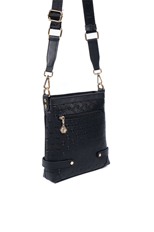 Silver & Polo SP1120 Kadın Çapraz Çanta Logolu Siyah