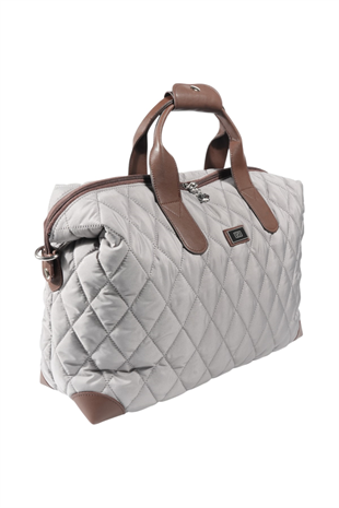 Silver & Polo SP1141 Kadın Seyahat Çantası Memory Gri-Kahve