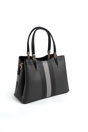 Silver & Polo SP1205 Kadın El Çantası Ekose Siyah