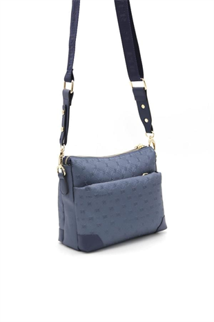 Silver & Polo SP1110 Kadın Çapraz Çanta Logolu Lacivert-Lacivert