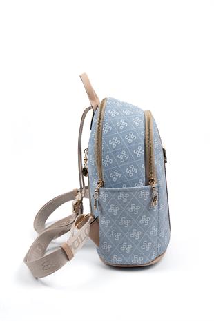 Silver & Polo Mavi - Ten SP1161 Kadın Sırt Çantası