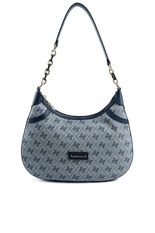 Silver Polo SP1255 Kadın Omuz Çantası Monogram Gri-Laci-Bordo