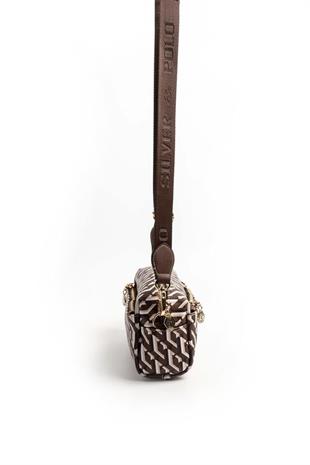 Silver & Polo SP1142 Kadın Çapraz Çanta Ekose Kahve