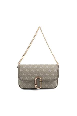 Silver Polo SP1171 Kadın Omuz Çantası Monogram Y.Yeşil-Y.Yeşil
