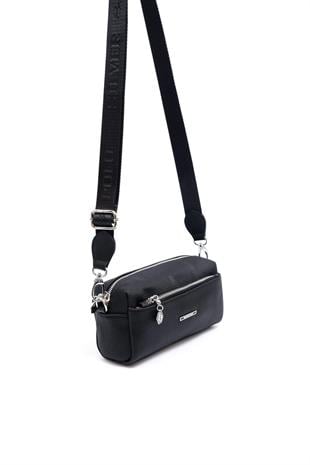 Silver Polo Siyah - Siyah Petek Kadın Çapraz Çanta SP1142