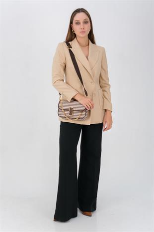 Silver & Polo Kahve Sarı - Kahve SP1171 Kadın Omuz Çantası