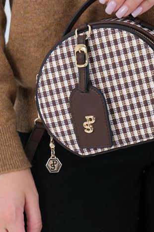 Silver & Polo Kahve Sarı - Kahve SP1163 Kadın Çapraz Çanta