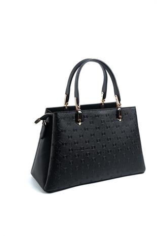 Silver & Polo SP1253 Kadın El Çantası Logolu Siyah-Siyah