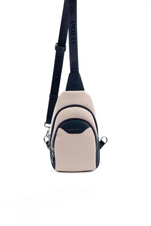 Silver & Polo SP959 Kadın Vücut Çantası Petek Bej-Lacivert