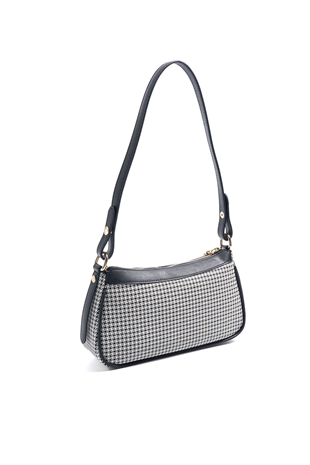 Silver & Polo SP1274 Kadın Çapraz Çanta King Desen Siyah