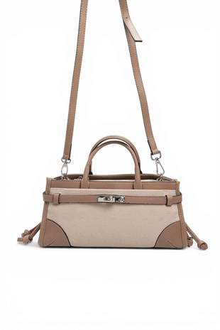 Silver Polo Bej - Latte Fashion Kadın El Çantası SP1260
