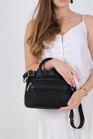 Silver & Polo SP1216 Kadın El Çantası Saten Siyah-Siyah