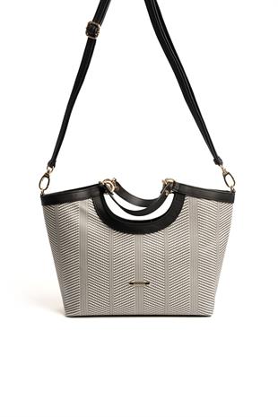 Silver & Polo Siyah Beyaz - Siyah SP1189 Kadın El Çantası