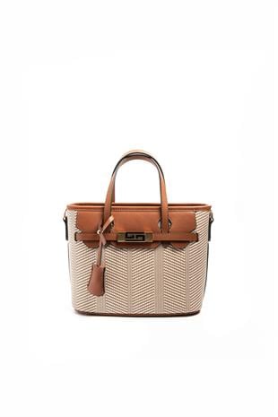 Silver & Polo Bej - Taba SP1185 Kadın El Çantası