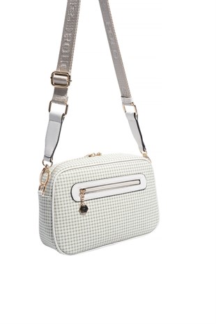 Silver & Polo SP1280 Kadın Çapraz Çanta King Desen Yeşil-Kemik