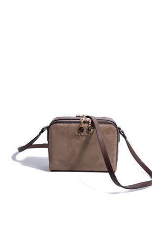 Silver & Polo SP888 Kadın Çapraz Çanta Süet Vizon-Kahve
