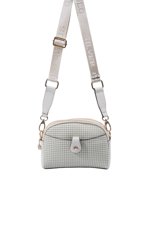 Silver & Polo SP1144 Kadın Çapraz Çanta King Desen Yeşil-Kemik