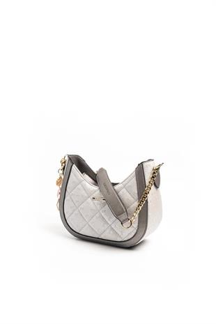 Silver & Polo SP1168 Kadın Omuz Çantası Logolu A.Gümüş-Platin