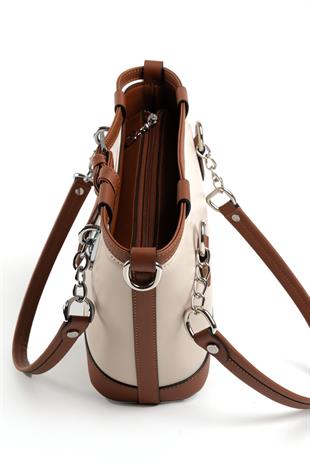 Silver & Polo Bej - Taba SP1155 Kadın El Çantası