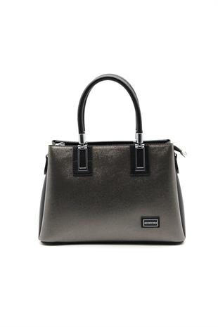 Silver & Polo SP1000 Kadın El Çantası Düz Platin-Siyah