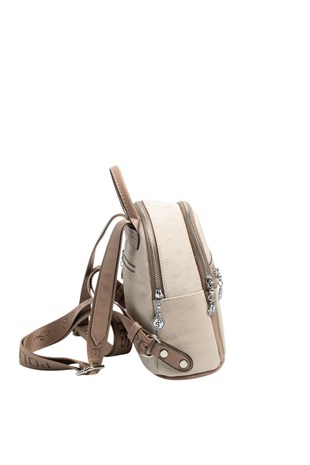 Silver Polo Bej - Latte Fashion Kadın Sırt Çantası SP983