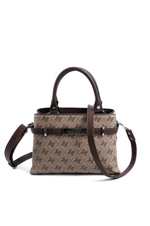 Silver & Polo Koyu Bej - Kahve SP1149 Kadın El Çantası