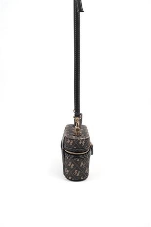 Silver Polo Füme - Siyah Monogram Kadın El Çantası SP1195